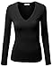 J.TOMSON Womens Plain Basic Cotton Spandex Long Sleeve T Shirt