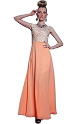 V-neck Beaded Lace Draped Chiffon/Polyester Summer Evening Dress/Party Dress/Wedding Dress/Maxi Dress 