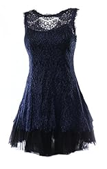 Petite Sleeveless Bubble Dress Cotton/Metallic Cocktail Above the Knee Lace Mini Dress 