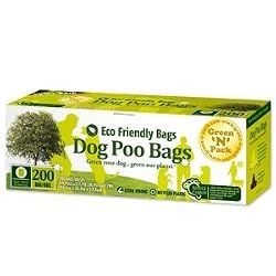 Green N Pack Eco Friendly 200-Count Green Dog Waste Bags, Pet Waste Litter Bags