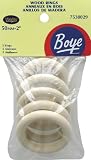 Cabone Rings Wood-5/Pkg
