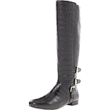 Nine West Women's Platnium Knee-High Boot,Black Croc,7 M US