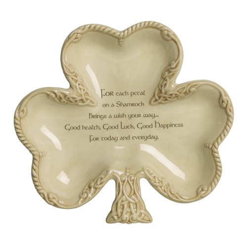 Best Cheap Grasslands Road Celtic 7-1/4-Inch by 8-Inch Shamrock Shaped Bowl with Good Wishes Message