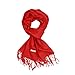 Plain Solid Color Cashmere Feel Classic Soft Luxurious Winter Scarf For Men Women (Red)