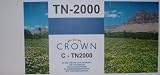 Brother TN2000 BRAND NEW a perfect alternative to a genuine / original toner - THIS IS A BRAND NEW CARTRIDGE - Crown C-TN2000 Laser Toner For DCP 7010/7020/7025 FAX 2810/2820/2825/2920 HL 2030/2040/2045/2070N/2075N MFC 7220/7225N/7420/7820