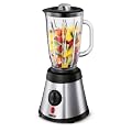 Princess - Batidora Vaso Princess 212022, Powerblender, 750W, 2 Veloc.,  Jarra Cristal 1.5L, Pica Hielo. Inox.