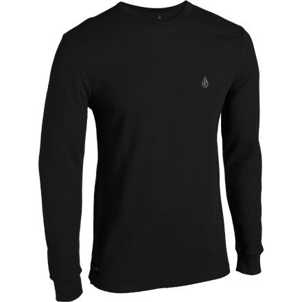 Volcom Do Me A Solid Thermal Shirt - Long-Sleeve - Mens Black, L