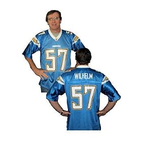 San Diego Chargers Matt Wilhelm Replica Adult Team Alternate Color NFL Equipment Jersey