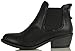 Soda Women's Chelsea Faux Leather Elastic Side Panel Ankle Boots Dress, Black, 6 M US