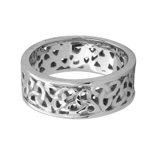 Inox Jewelry Stainless Steel Triangle Celtic Design Ring sz
