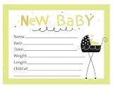 Stroller Fun Birth Announcement Postcards 8 Pack