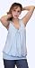 Sleeveless maternity top with ornament at neckline and banded bottom