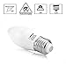 LOHAS® 6watt LED Candle Light Bulb E26 Base, 60W Equivalent, Warm White 2700k, 550lm, 180 Degree Beam, Not-dimmable, Pack of 3