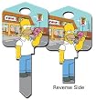 The Simpsons Homer & The Donut Kwikset KW1 House Key