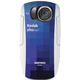 KODAK Pack Burton mini cam�scope Playsport II Zx5 - bleu + carte + tr�pied + t�l�commande + �tui + c�ble