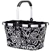 Carry Bag - Reisenthel Germany Collapsible Bag or Market Basket FleurBlack