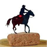 Cowboy on Horse Rock Art with Kaleidikolor Finish