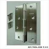 フジテック SUS304 ステンレス中厚丁番 ナイロンリング入 ヘアライン 127mm （11129）　6枚