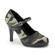 Funtasma Women's SOLDIER-06, 4" Camouflage Fabric Mary Jane Platform