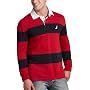 Nautica Sportswear Men's Horizontal Stripe Rugby Shirt