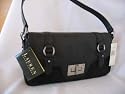 Lauren Ralph Lauren Black Fur Leather Hobo Bag
