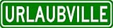 URLAUBVILLE Sign - Personalized URLAUB Last Name Sign - Aluminum - 6 x 24 Inches
