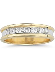 0.42 Cts Diamond Ring in 14K Two Tone Gold