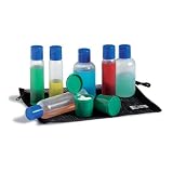 Lewis N. Clark Deluxe Travel Bottle 8 Piece Set, Clear/Blue