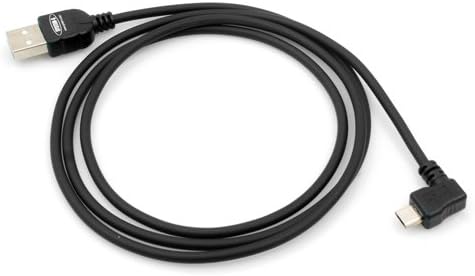 System-S USB A to Micro USB Sync &amp; Charge Data Cable Angle Plug 100 cm