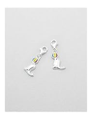 Colored Enamel Charm In 92.5 Sterling Silver