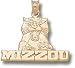 Missouri Tigers Solid 10K Gold ''MIZZOU'' 5/8'' Pendant