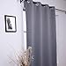 Deconovo Blackout Curtain Darkening Panel for Bedroom or Living Room Grommet Thermal Insulated Reduce Drape, 52 x 63 Inch, Light Grey