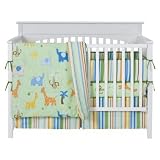Sumersault Baby Jungle 4 Piece Crib Set