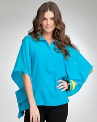 Collared Kaftan Silk Top