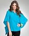 Collared Kaftan Silk Top - CAPRI BREEZE (L)