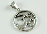 Pendant Silver Om In Circle