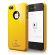 elago S4 Slim Fit Case for iPhone 4-Sport Yellow + HD Professional Extreme Clear film + Logo Protection Film included