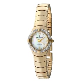Peugeot Women's Gold-Tone 1/10 carat Genuine Diamond Bracelet ...