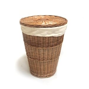 Seville Classics Hand Woven Round Willow Hamper