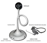 USB 2.0 Video Conferencing Kit, Web Cam Microphone, Headphones USB Hub...