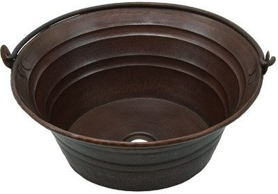 Copper Bucket Style Vessel w/handle
