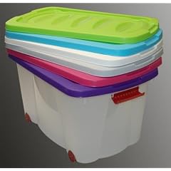 Spielzeug - Rollenbox mit Griffen Deckel Rollbox