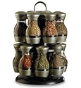 16 Jar Revolving Spice Rack with Spices