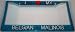 Blue Glitter I Love My Belgian Malinois License Plate Frame