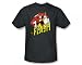 Search : The Flash Run Flash Run Adult S/S T-shirt in Charcoal by DC Comics