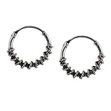 Bali Hoop Earrings Sterling Silver