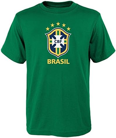 World Cup Soccer Brazil Youth Boys 8-20 Short Sleeve Primary Logo Tee, Small (8), Kelly Green