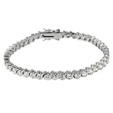 Sterling Silver Round CZ Tennis Bracelet