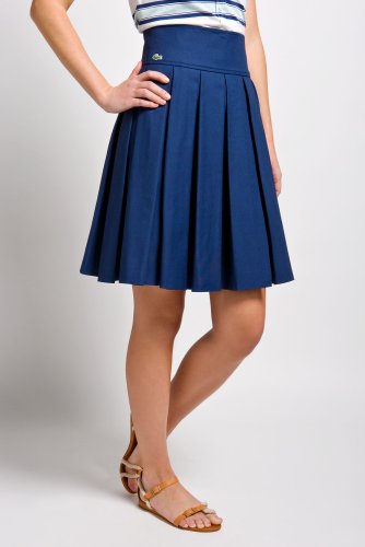 Stretch Gab High Waist Full Pleated Skirt