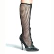 5 Inch Sexy Knee High Boot Womens Evening Boots Single Sole Fishnet